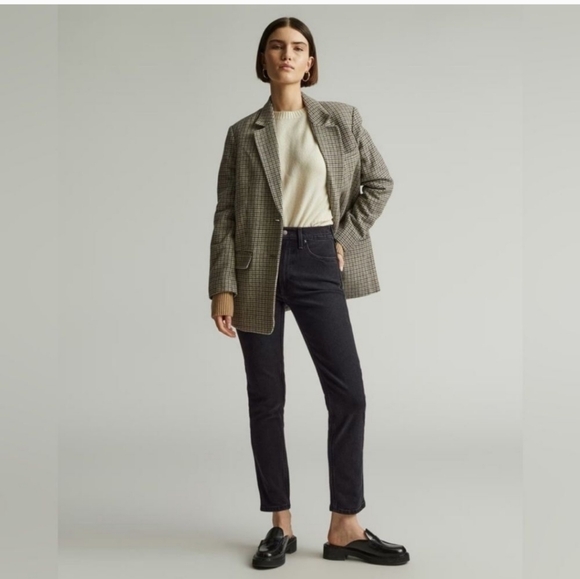 Everlane The Original Cheeky Organic Cotton Crop High Rise Black Jeans - Picture 1 of 9